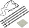 Qufiiry 4 Stück Brillenband, Brillenbänder Schwarz, Universal Brillenkette, Verstellbar Sonnenbrillen Kette Brillenschnur, Mit 1 Mikrofaser-Reinigungstuch,für Sonnenbrillen und Lesebrillen
