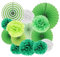 GAROZATION 14st Papierblumenfächer Papierball Grüne Geburtstagsdekoration Blumenkranz Blumengirlande Aus Papier Pom-pom-Dekorationen Pompons Aus Grünem Seidenpapier Blumendekorationen Green
