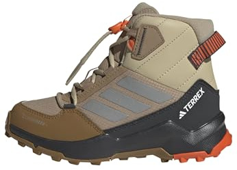 adidas Unisex Kinder Terrex AX4R Mid Climawarm+ Hiking Shoes Kids, Cardboard/Matte Silver/semi Impact Orange, 37 1/3 EU
