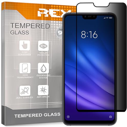 REY Protector de Pantalla Antiespía para XIAOMI MI 8 Lite, Cristal Vidrio Templado Premium