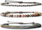 XSDSLS 3 Pièces Bracelet Bracelet Homme Bracelet Œil de Tigre Perles Naturelle Bracelet Perles Naturelle Bracelets en Tressée Corde Superposition Fait main Femmes Hommes (Pierre Picasso)