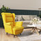 IKAYAA Ohrensessel Sessel Wohnzimmer Relaxsessel Fernsehsessel Schlafzimmer Lesesessel Bequem Lounge Sessel Polstersessel Living Room Chair