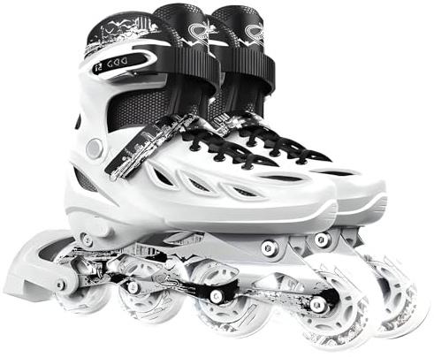 AYES Verstellbare Inline-Skates für Jugendliche und Erwachsene, Performance Skates mit beleuchteten Rädern, Rollerblades für Damen und Herren, Inline-Skates für Mädchen und Jungen