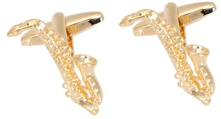 PACKOVE 1 Paar Saxophon-Manschettenknöpfe goldene anzüge für männer Hemdärmelknopf Saxophon Manschettenknöpfe Goldene Manschettenknöpfe Saxophon-Manschettenknopf Männer Manschettenknöpfe