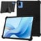 KZIOACSH Case for DOOGEE U10/DOOGEE U9 10 Inch, Heavy Duty Shockproof Soft Silicone Rugged Back Cover Reinforced Corners Lightweight Anti-Drop Tablet Protective Case with Adjustable Kickstand,Black