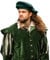 Leonardo Carbone® Herren Kopfbedeckung Samt-Barett Kurt | Integriertes Band | Raffungen Hinten | Karneval, Halloween, Cosplay, LARP, Mittelalter, Barett, Hut, Baumwolle | 100% Baumwolle Grün XL