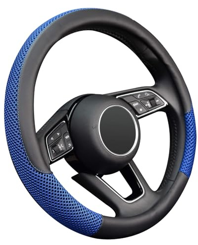 GmeDhc Lenkradabdeckung, Auto Lenkradbezug, Universal Lenkradbezug 37-39 cm, Anti Rutsch Breathable Lenkradbezug für Auto Zubehör