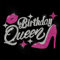 ANATTASOUL White Rhinestone Iron on Transfers Birthday Queen Glitter Diamante Hotfix Patches for Clothes, Large Glitter Iron On Sequin Applique for Jeans Jacket Caps Bag T-Shirts Shoes DIY Decor