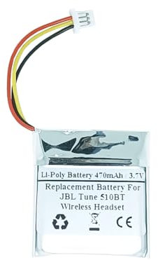470mAh 3.7V Replacement Battery For JBL Tune 510BT Wireless Headset, JBL 603028, JBL 02-553-3494