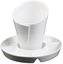 Holst Porzellan SL 130 FA5 - Set di 2 sacchetti per friggere e 4 cabaret per salse, colore: Bianco