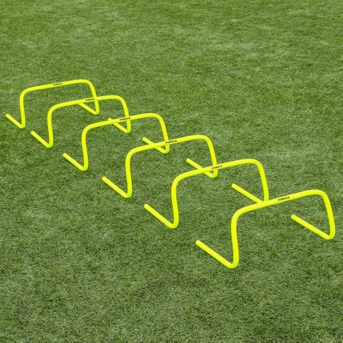 FORZA Obstáculos de Entrenamiento de Velocidad/Agilidad [Paquete de 6] | Equipo Multideportivo - Set de Fitness y Agilidad | 3 Tamaños con Bolsa de Transporte Opcional (Sin Bolsa, 23cm)