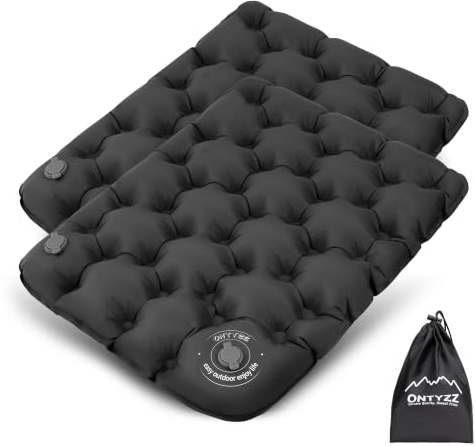 ONTYZZ Coussins Siège Gonflable Coussins de Stade Ultraléger Imperméable Coussin d'air Portable Tapis de Siège Extérieur pour Voyage Camping Bateaux Concerts Randonnée Pédestre Chaise de Bureau Avion