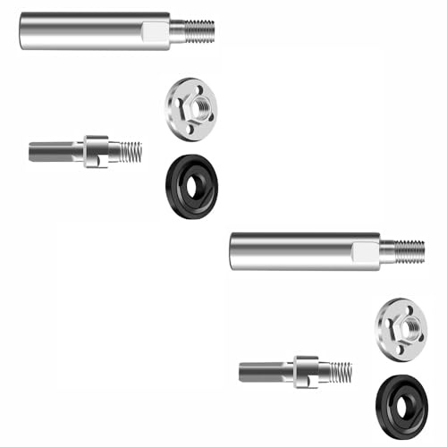 Angle Grinder Extension Rod, 2Pcs Angle Grinder Extension Connecting Rod with Pressure Plates and Shank Arbor Mandrel Drill Adapter Polishing Accessories for Grinding Discs and Polishers