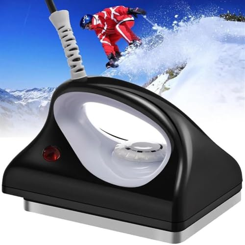 Mixtric Plancha Encerar EsquíS, Placa Base Gruesa, Herramienta Encerado con Temperatura Ajustable y Placa MetáLica Profesional, Plancha Encerar EsquíS para Proteger Tabla Snowboard,Negro