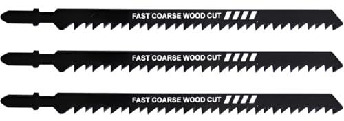 Long Jigsaw Blades 120mm Wood/Plastic, 3 in pack.