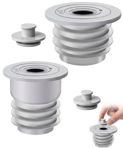 UEAVOID Tappi Scarico Universali 4 pz (2 Misure + Ø60mm) per Lavabo Bagno, Bidet, Doccia, Lavatrice – Adattatori Guarnizioni Anti-odore, Insetti & Riflusso.