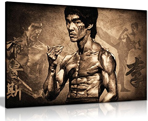 Panther Print Bruce Lee Martial Arts Kunstdruck auf Leinwand, 30 x 20 cm