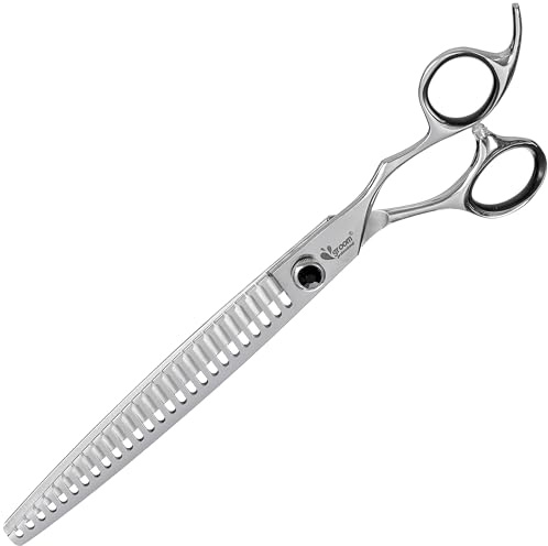 GROOM PROFESSIONAL Artesan Chunker Dog Grooming Scissors - Professional Hair Scissors - Ideal for Groomers - Smooth Cutting Japanese 440C Convex Blades - Adjustable Tension Screw, 8 Inch 46T