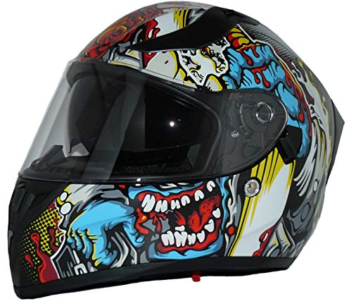 protectWEAR Motorradintegralhelm Integralhelm mit integrierter Sonnenblende und klappbarem Visier V128-MU-S