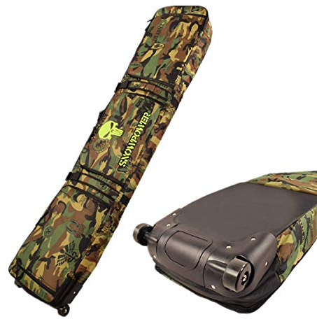 Sport Tent-Gepolsterte Snowboardtasche mit Rollen Ausrüstung Skitaschen Skischuhtasche Snowboard Bag Wheelie Pro Ski Board Tasche Skifahren Snowboarden 156cm