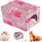 MINGZE Hängematte für Kleintiere Frettchen Ratte Meerschweinchen Hamster Chinchilla, Luxus Hängematte, Kleintier (rot)