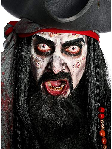 Hochwertiges Halloween Schminke Komplett-Set ZOMBIE-PIRAT mit perfekt abgestimmten Komponenten - Wunden Make-Up - Horrorhaut - Aqua Make-Up - Zahnlack Nikotin