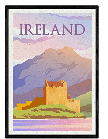 Nacnic Irland Folie. Vintage-Stil. Poster Stadtfarben. Ad Irland Größe A4