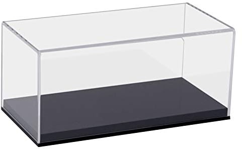 HMF 46801 Acryl Vitrine / Schaukasten für Modellautos, Figuren | 24 x 12 x 11 cm | Transparent