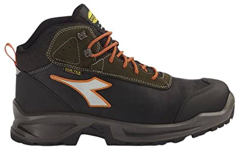 Diadora Sport Diatex Mid S3 Wr Ci Src, Mocassino Uomo, Nero Verde Rabbia, 44 EU