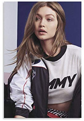 RUIFEN Gigi Hadid Poster auf Leinwand, sexy, für Zimmer, ästhetische Wandkunst, Schlafzimmer, Poster, Malerwände, Esszimmer, Dekoration, 30 x 45 cm
