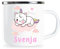 Mug pour enfants personnalisé avec nom et motif joli licorne mug en émail cadeaux individuels fille idée de cadeau anniversaire tasse en métal émaillé