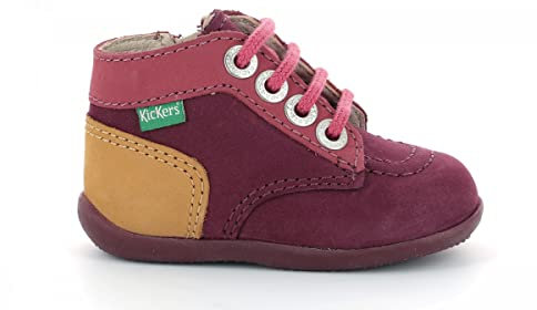 Kickers Bonzip, Bottillons Mixte, Bordeaux, 24