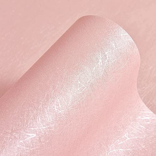 Sticky Back Plastic 45cmX300cm Self Adhesive Wallpaper Vinyl Wrap Film Roll Furniture Sticker for Furniture Cupboard Shelf Worktop Pink Glitter Effect Covering Contact Paper Waterproof