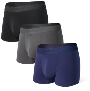 Separatec Boxershorts Herren Bambus Rayon Unterhosen Weich Atmungsaktiv Stretch Retroshorts Männer Doppelter Beutel Ohne Kratzenden Zettel 3er Pack