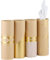 Lot de 4 porte-mouchoirs de voiture avec 3 plis - Cylindre en feuille d'or pour voiture, porte-gobelet de voyage, boîte de recharge ronde en papier kraft
