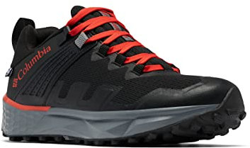 Columbia Facet 75 Outdry (Former Version), Scarpe da Trekking Basse Uomo, Black/Fiery Red, 41 EU