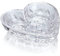 H&D HYALINE & DORA 13 cm Kristall-Schmucktablett für Frauen, herzförmiger Schmuckteller, Ringschale, transparente Schmuckschale für Schmuck, Ringschale für Geburtstag, Freunde, tägliche Familie