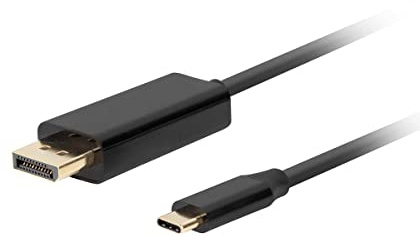 LANBERG USB-C to DISPLAYPORT Male/Male Cable 1.0M 4K 60HZ Black