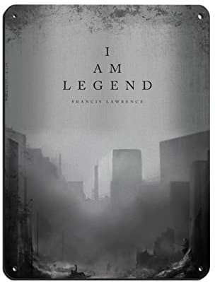 KOURT I Am Legend Poster Classic Movie Retro Poster Metall Blechschild Chic Art Retro Eisen Malerei Bar Menschen Höhle Cafe Familie Garage Poster Wanddekoration 30 x 40 cm