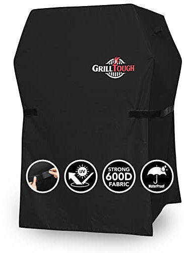 GrillTough Heavy Duty BBQ Grill Cover for Outdoor Grill – Waterproof, Weather Resistant, UV & Fade Resistant with Adjustable Straps – Gas Grill Cover for Weber, Charbroil (75L x 66W x 109H cm)