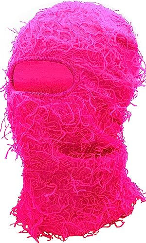 XYIYI Rose Masque de Ski à Cagoule Distressed Balaclava Facial Plein Visage Tricoté Balaclava Hiver Coupe Vent Chauffe Cou pour Femmes Hommes