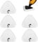 Opopark 5 Pack Steam Mop Pads,Triangle Microfiber Cleaning Cloth Compatible with X5 Steam Mop Cover,White Cleaning Pad Triangle Replacement Mops Pads for HD Steam Mop and Handheld Steam Cleaner