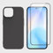 caseym iPhone 15 Phone Case and Screen Protector Bundle - Biodegradable Compostable Phone Protection - An Eco-Conscious Silicone-Alternative Black