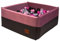 GoldenGroup Bällebad Baby 120x120 cm Mit 500 Bälle - Indoor Spielplatz - Quadratische Schaumstoff - Kinder - Rosa/Graphit: Fuchsia, Schwarz, Silber, Transparent