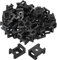 sourcing map 500pcs Cable Tie Base Saddle Type Mount Wire Holder, 22.3x15.9x9mm Wire Clips Organizer Holders Clamps for Electronic Wires Organized, Black 0.17 Dia
