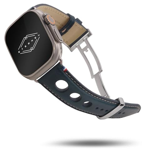 Eternel - Rallye Bracelet culte - Compatible toutes Apple Watch - Toutes tailles - Fait main en France - Tannage végétal