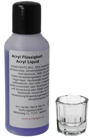 Sun Garden Nails Acrylflüssigkeit 100ml inkl. Dappen Dish Glas