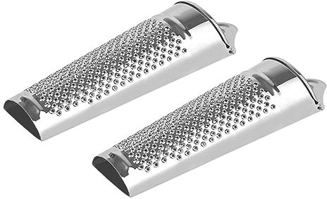 LIFKOME 2stücke Ingwer-zester Obstreibe Käsereibe Aus Mit Aufhängeöse Für Gemüse Käse Zwiebeln Zitronen Gewürze Robust Und Langlebig