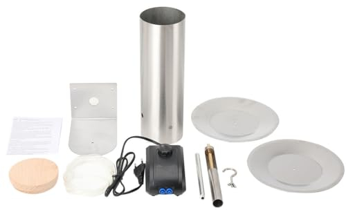 Lfhelper 1,1 Liter Kaltraucherzeuger Rauchgenerator mit Pumpe Kaltrauchgenerator aus Edelstahl Räuchern BBQ
