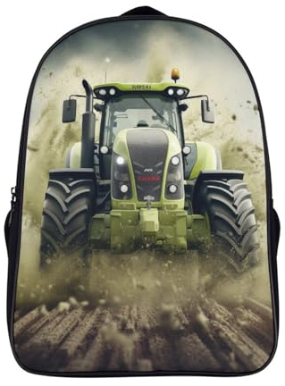 WENNUAN Traktor Rucksack Für Kinder,niedlich,Jungen,Grosse Kapazitätleicht,Auto Schulranzen,Mädchen,Leichtgewicht Schulranzen,16inch